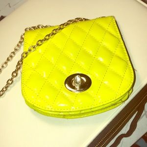 Bright neon yellow new Bebe bag!!